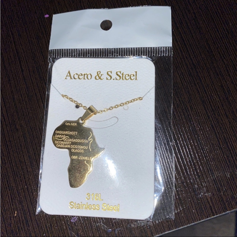 Africa Shaped Necklace